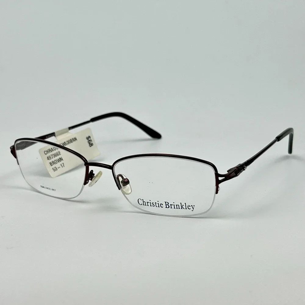 Christie Brinkley 4973662 Womens Eyeglasses Frame Brown Cat Eye 53-17-138 mm